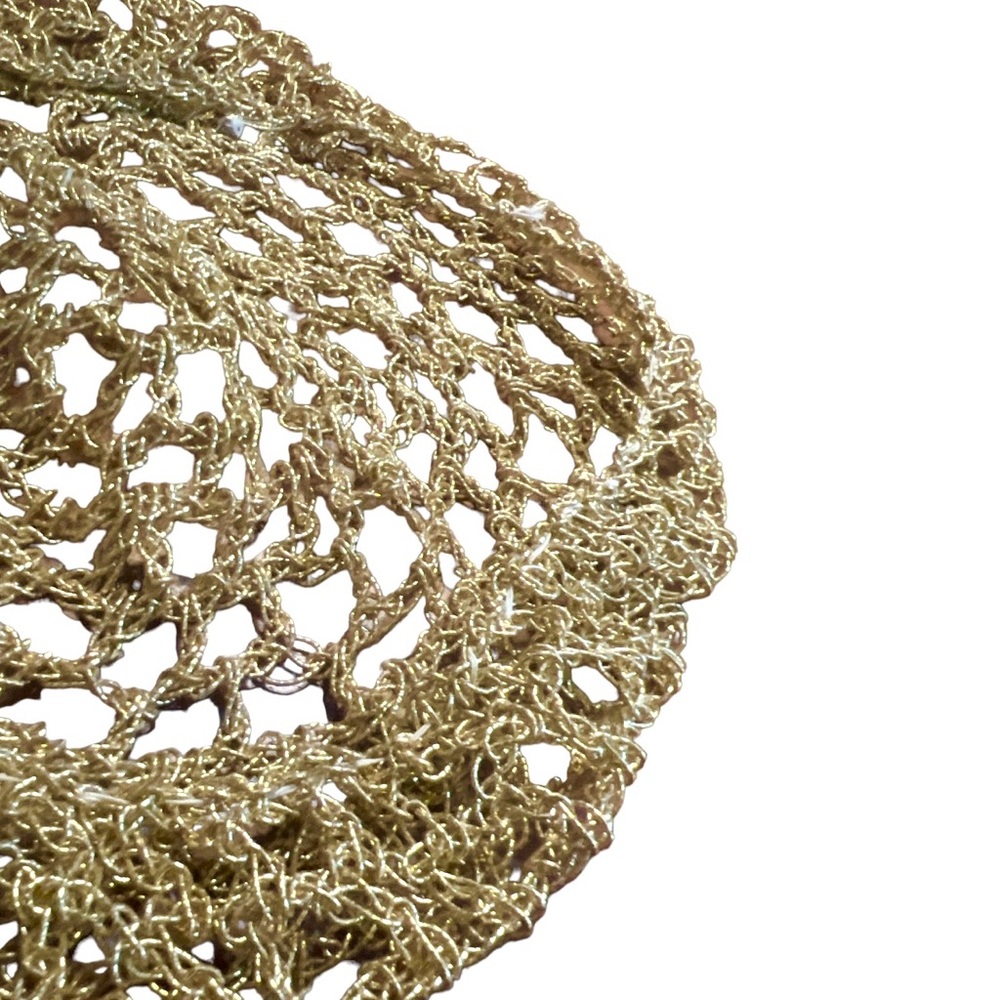 Gorgeous 1970’s Vintage Gold Metallic Crochet Beret, Pristine Condition, OSFM - Picture 4 of 4